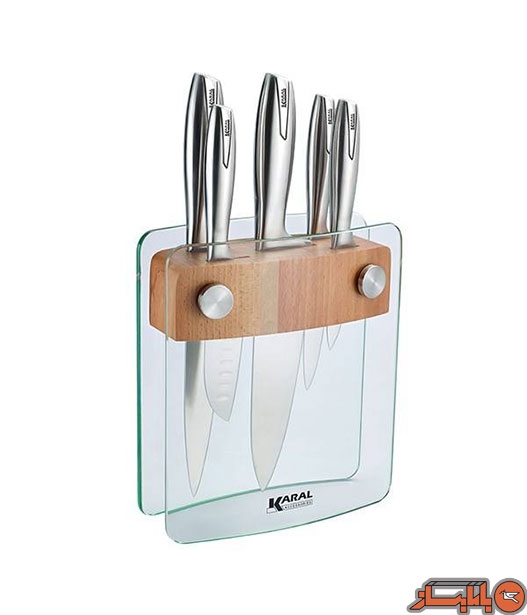 سرویس چاقو 6 پارچه پایه دار کارال مدل بیوتی شارپ